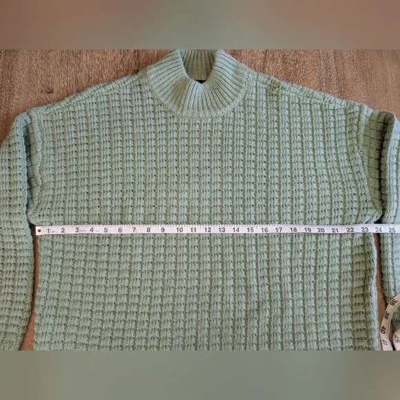 RETROFETE DORINDA Wool Blend Round Neck Sweater In Sage Size S - Picture 7 of 14